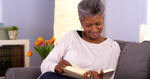 Older woman reading