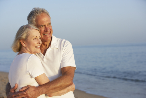 Older Couple On A Beach