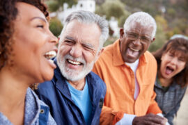 Older people having a laugh