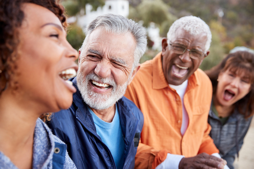 Older people having a laugh