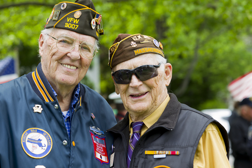 Veterans At Memorial Day Service
