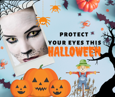 halloween graphic of pumpkins and a women with facepaint